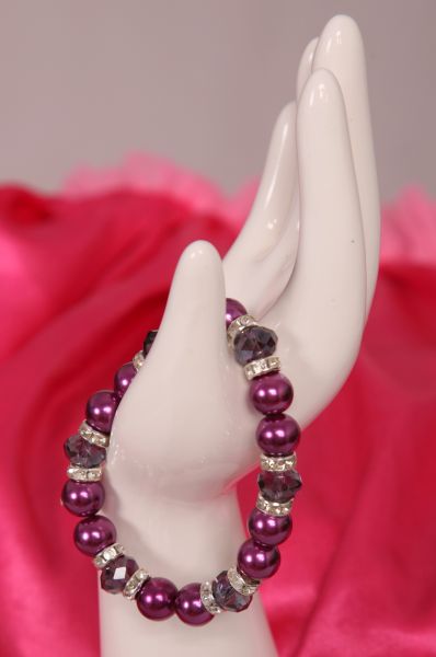Purple Fashion Bead Bracelet